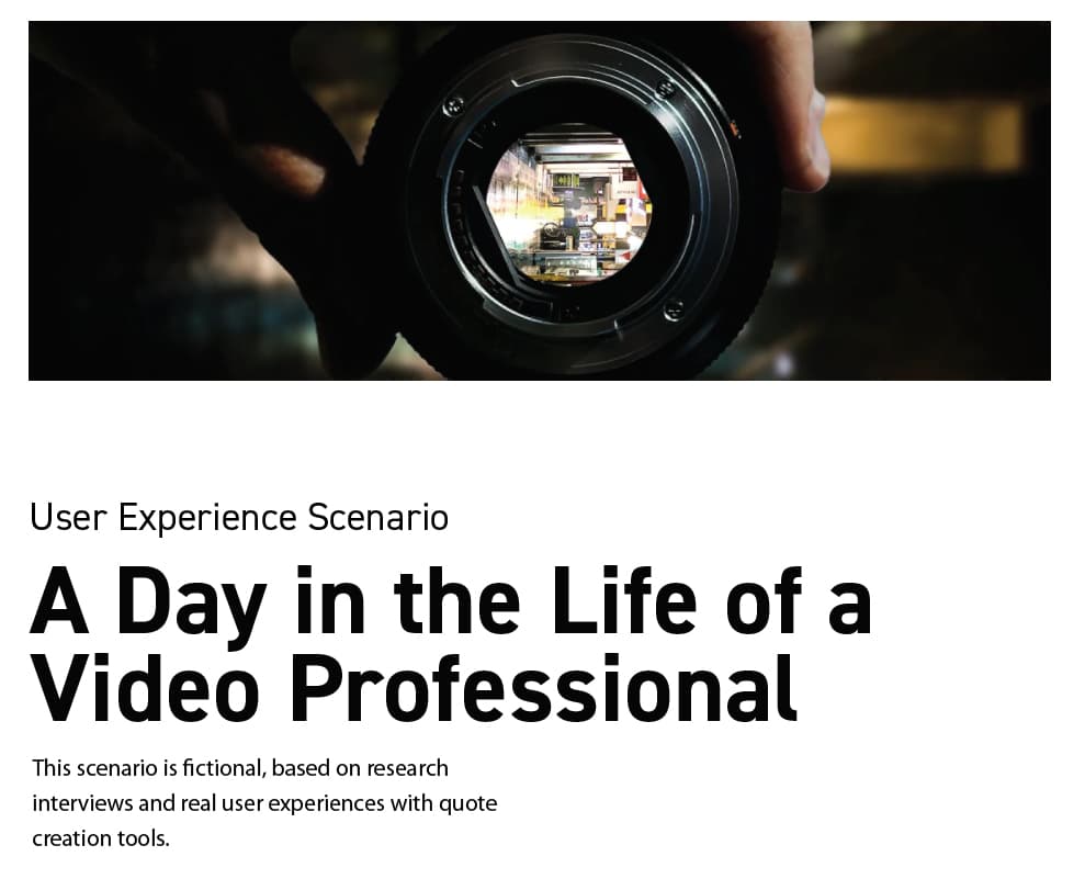 A day in the life of a video professional